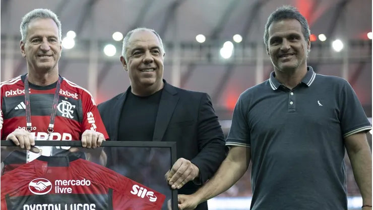 Landim, Braz e Spindel lado a lado. Foto: Jorge Rodrigues/AGIF