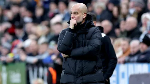 Pep Guardiola, Manager of Manchester City, . (Photo by Alex Livesey/Getty Images)