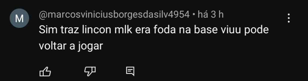 Repercussão via YouTube