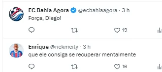 Torcida do Bahia comenta sobre sitação envolvendo Diego Rosa