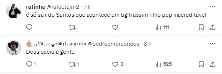 Torcida do Santos comenta sobre lance envolvendo Maxi Silvera