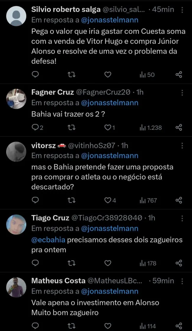 Repercussão via Twitter