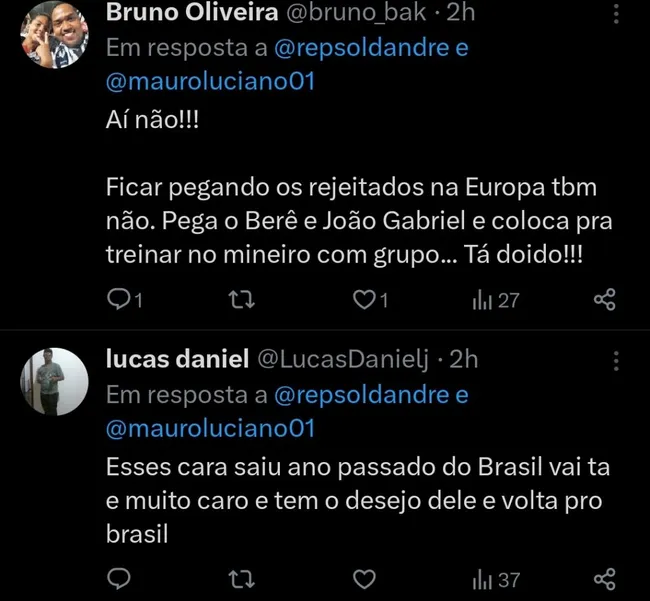 Repercussão via Twitter