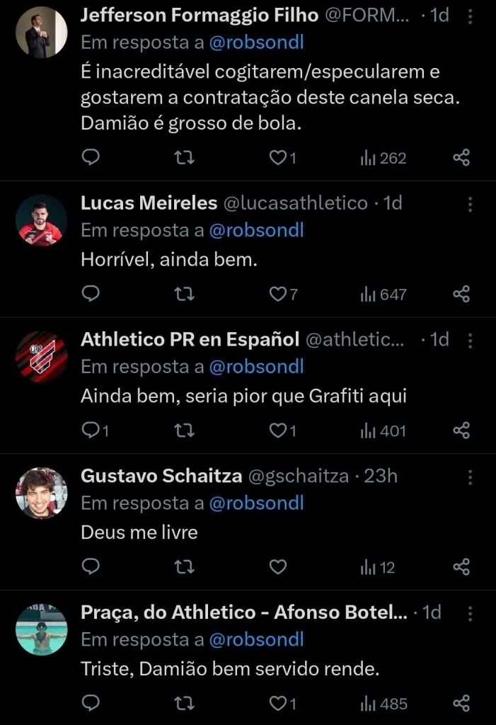 Repercussão via Twitter