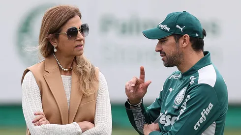 Leila Pereira anunciou sobre Abel Ferreira no Palmeiras (Foto: Cesar Greco/Palmeiras/Divulgação)