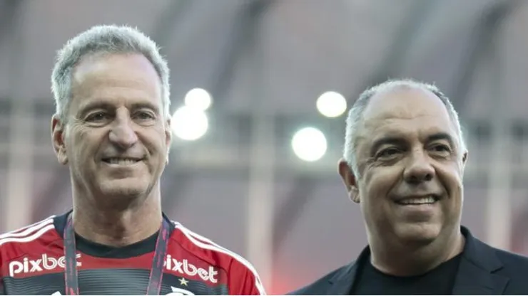 Landim e Braz lado a lado no Flamengo. Foto: Jorge Rodrigues/AGIF