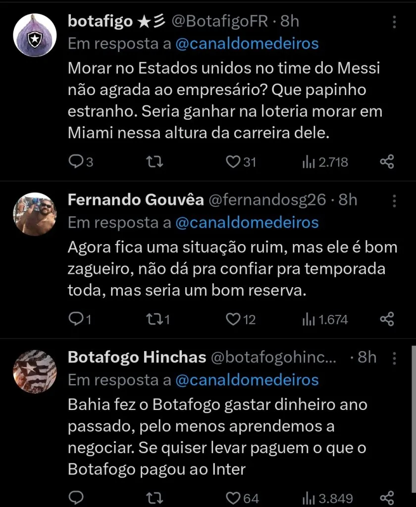 Repercussão via Twitter
