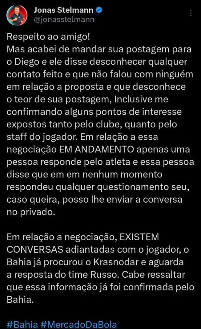 Repercussão via Twitter