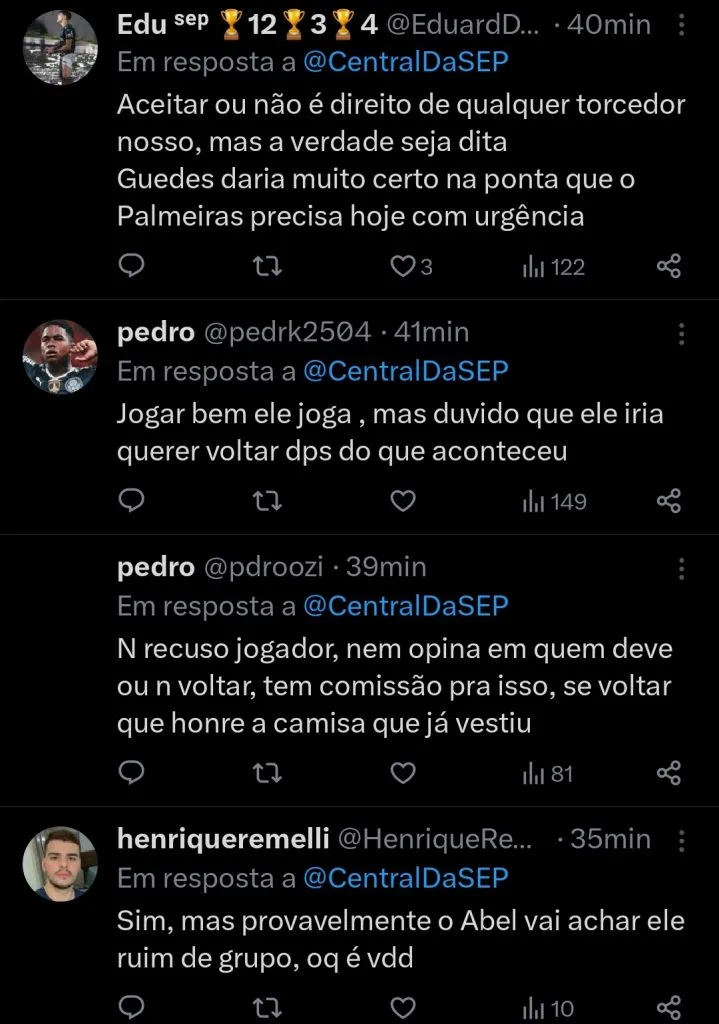 Repercussão via Twitter