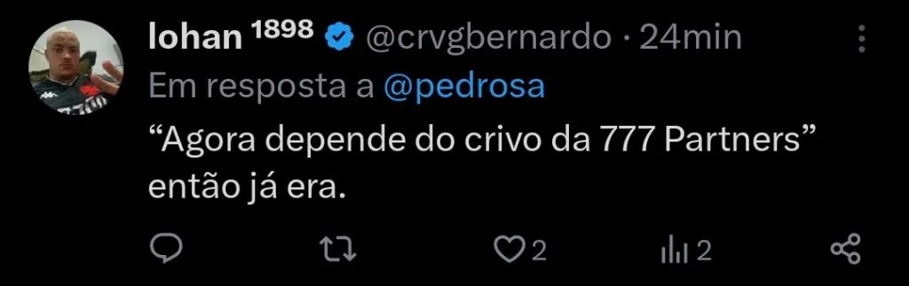 Repercussão via Twitter