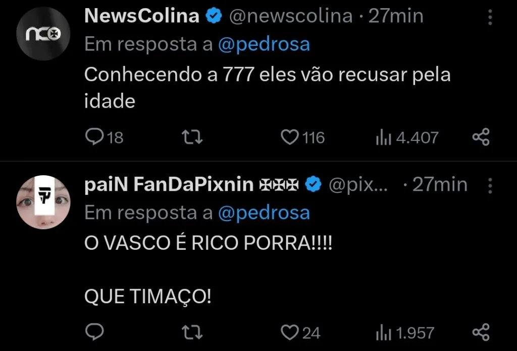 Repercussão via Twitter