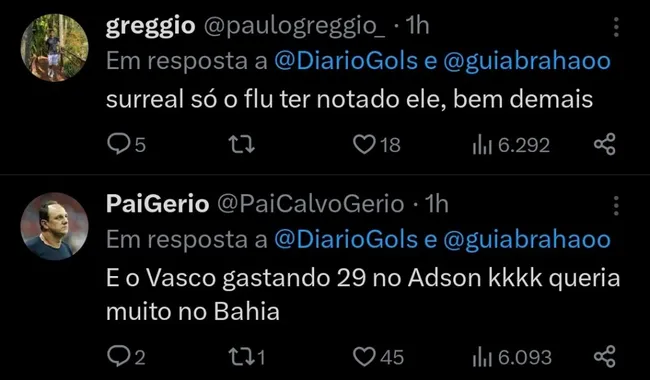 Repercussão via Twitter