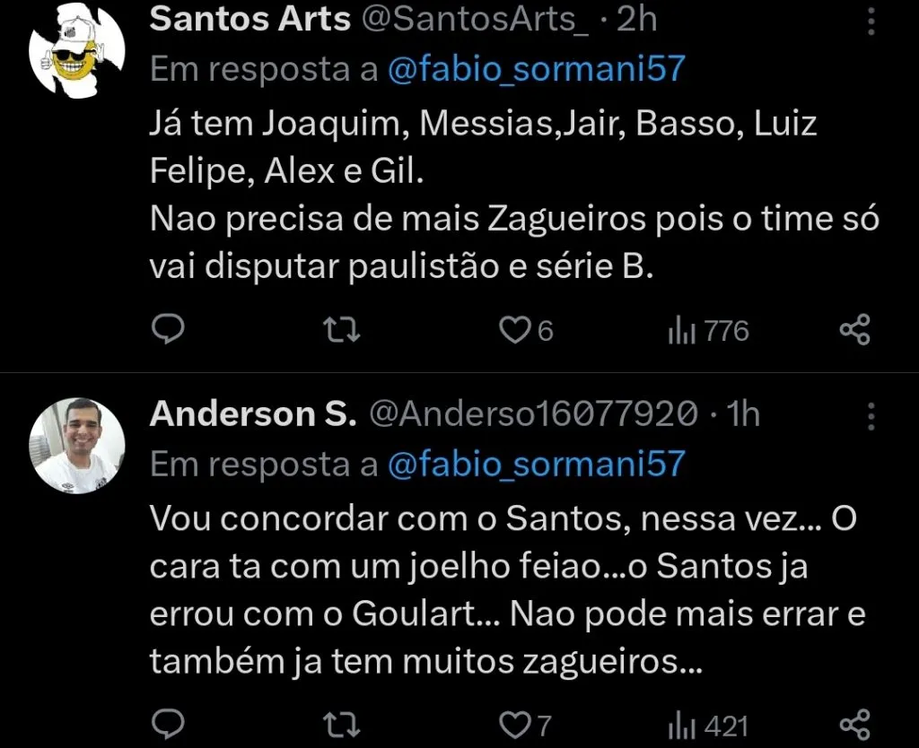 Repercussão via Twitter