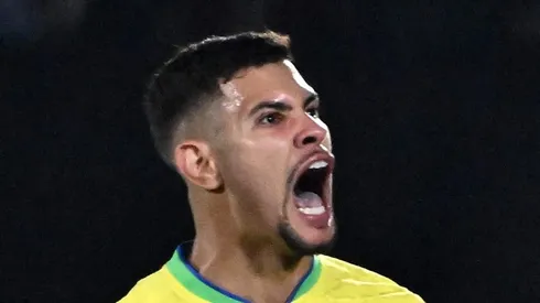 Bruno Guimarães em ação pela Seleção Brasileira. Foto: Guillermo Legaria/Getty Images