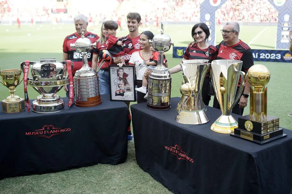 Rodrigo Caio na despedida do Flamengo. Foto: Alexandre Loureiro/AGIF