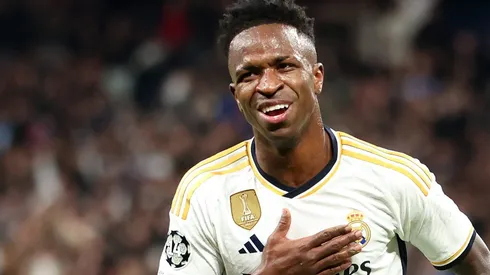 Vini Jr em ação pelo Real Madrid. (Photo by Florencia Tan Jun/Getty Images)