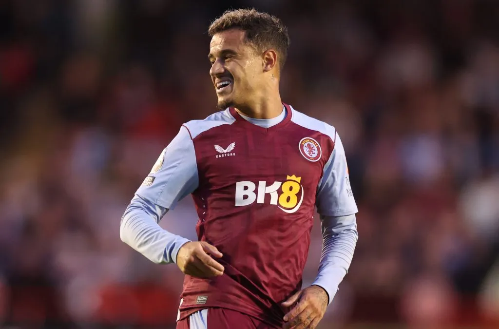 Philippe Coutinho pelo Aston Villa. (Photo by Nathan Stirk/Getty Images)