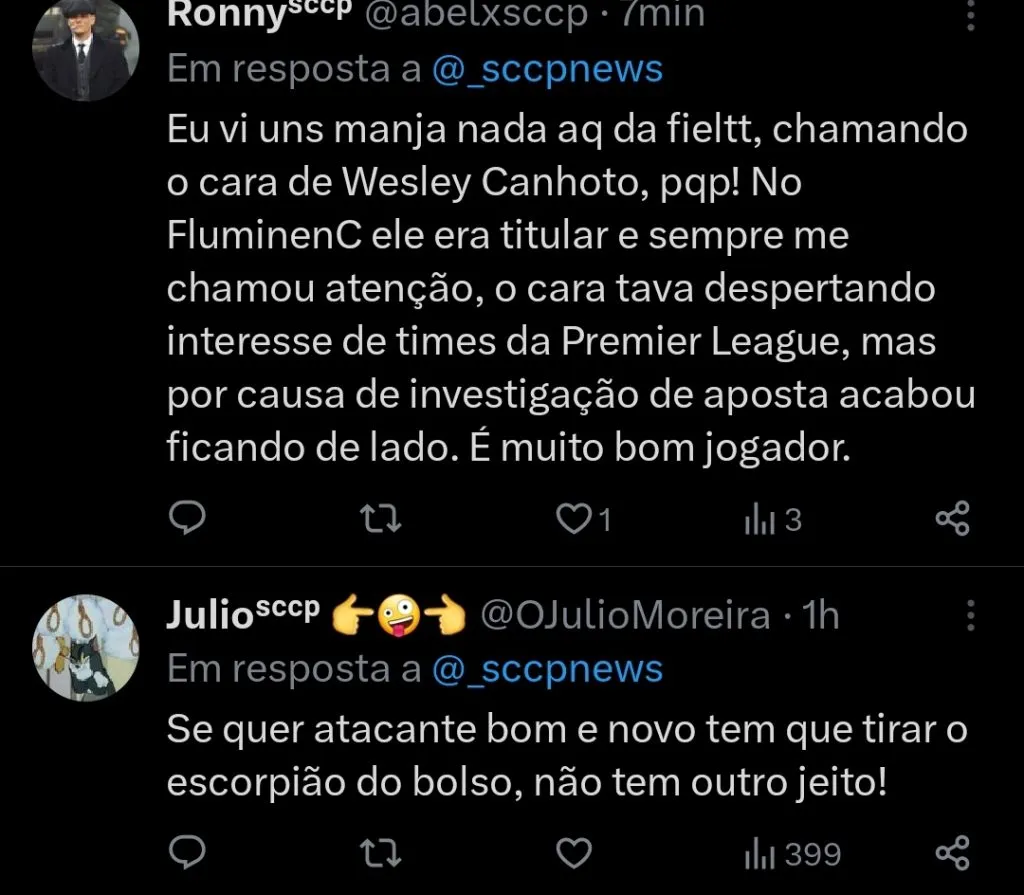 Repercussão via Twitter