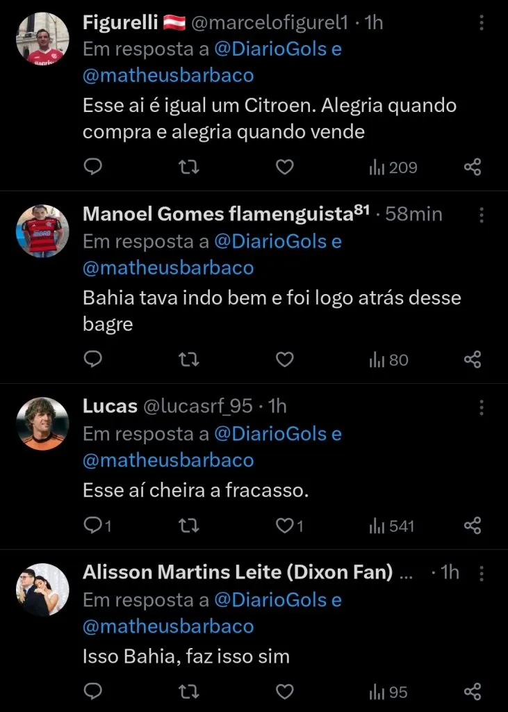 Repercussão via Twitter