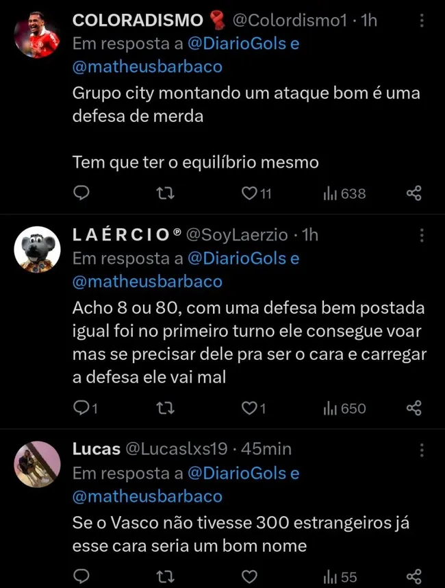 Repercussão via Twitter