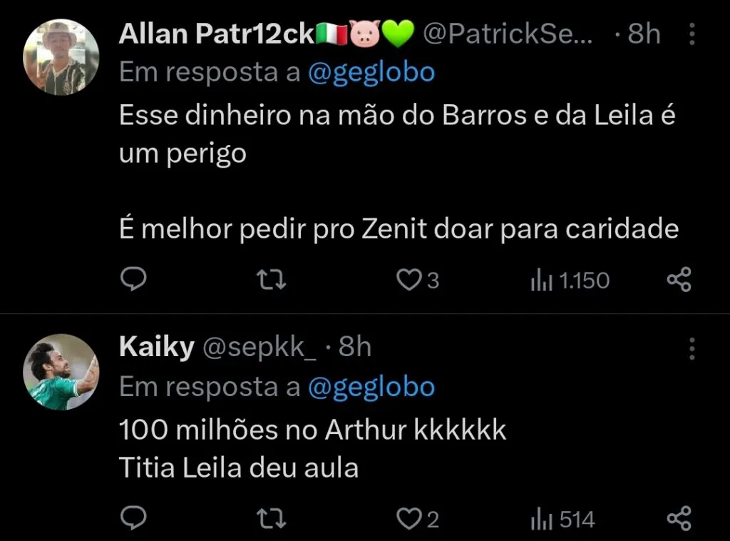 Repercussão via Twitter