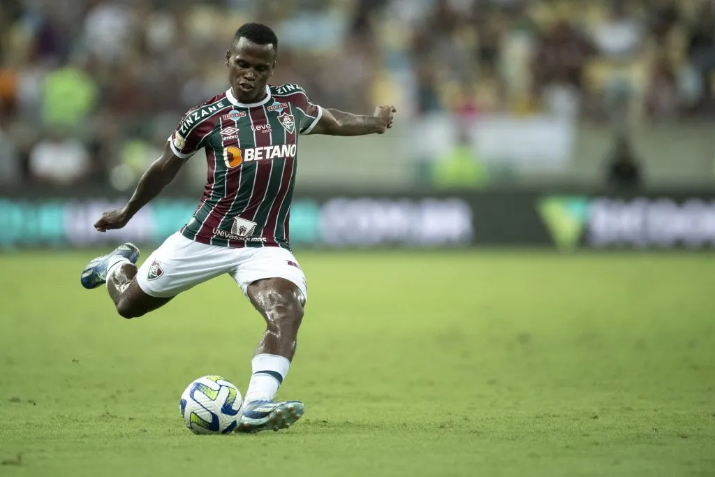 Jhon Arias em ação pelo Fluminense. Foto: Jorge Rodrigues/AGIF
