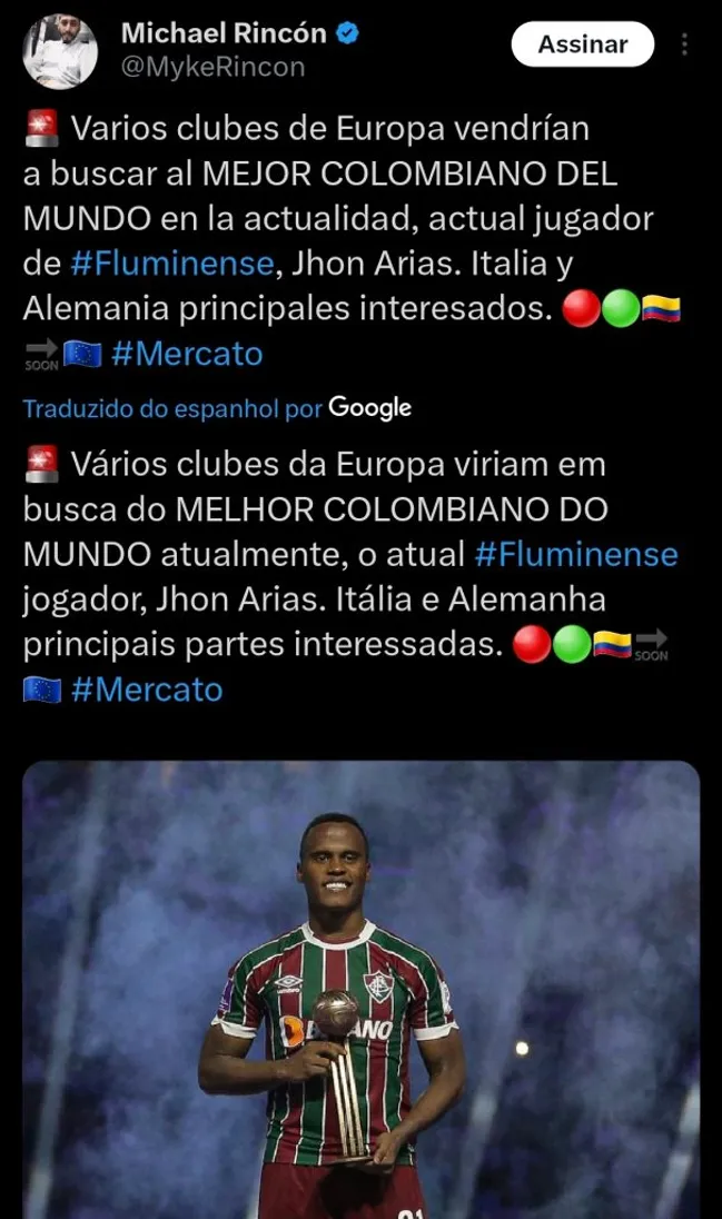 Repercussão via Twitter