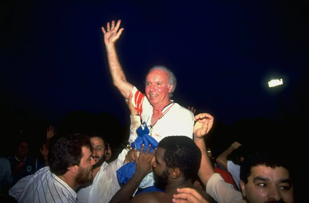 Coach Mario Zagallo  \ Mandatory Credit: Simon Bruty /Allsport