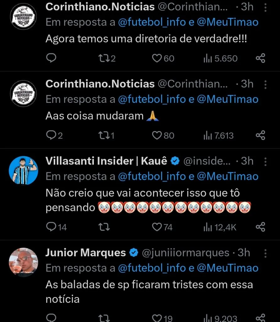 Repercussão via Twitter