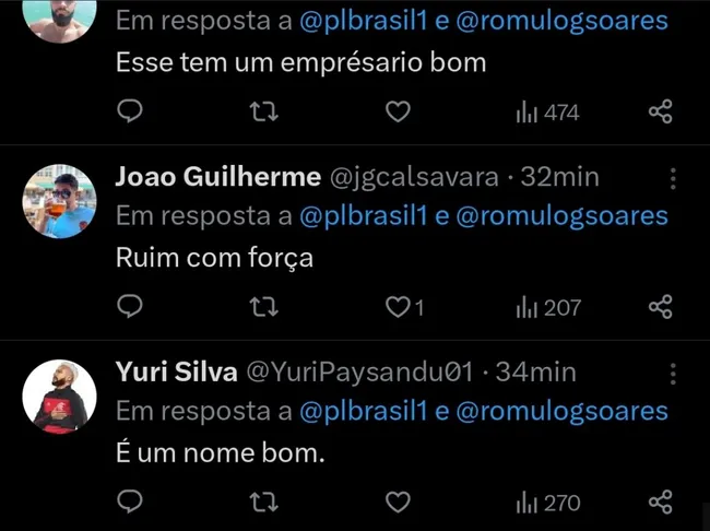 Repercussão via Twitter