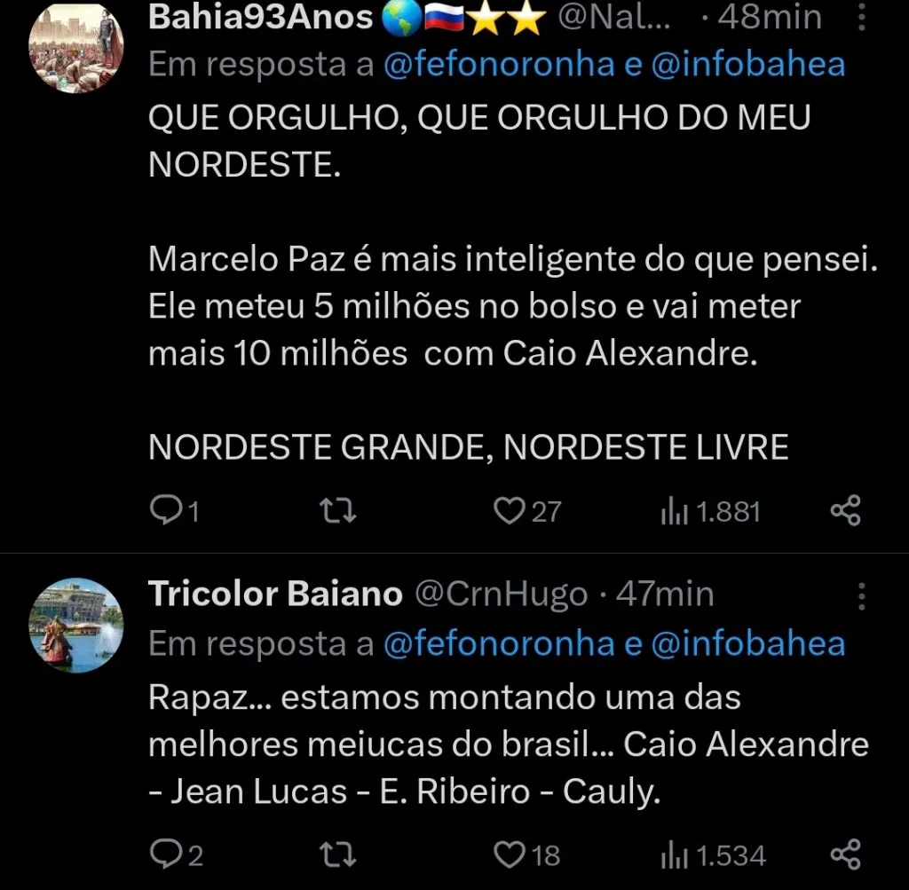 Repercussão via Twitter