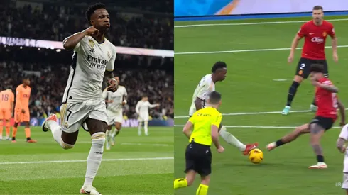 Vinícius Júnior volta ao Real Madrid como titular. Foto Esq.: Denis Doyle/Getty Images e Foto Dir.: Reprodução