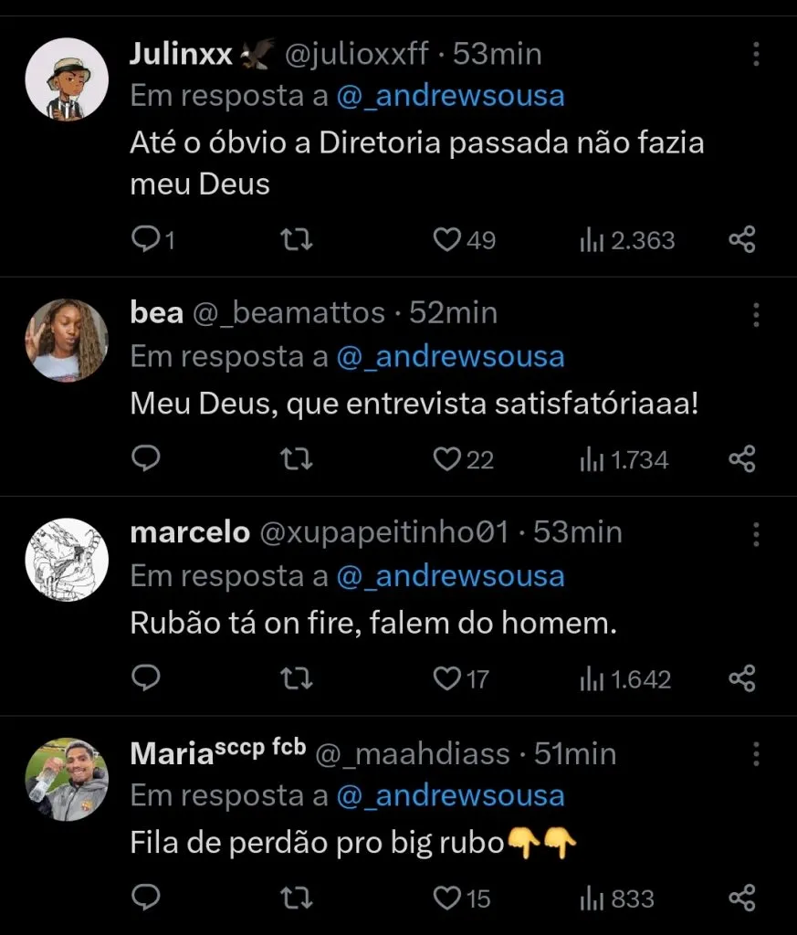 Repercussão via Twitter