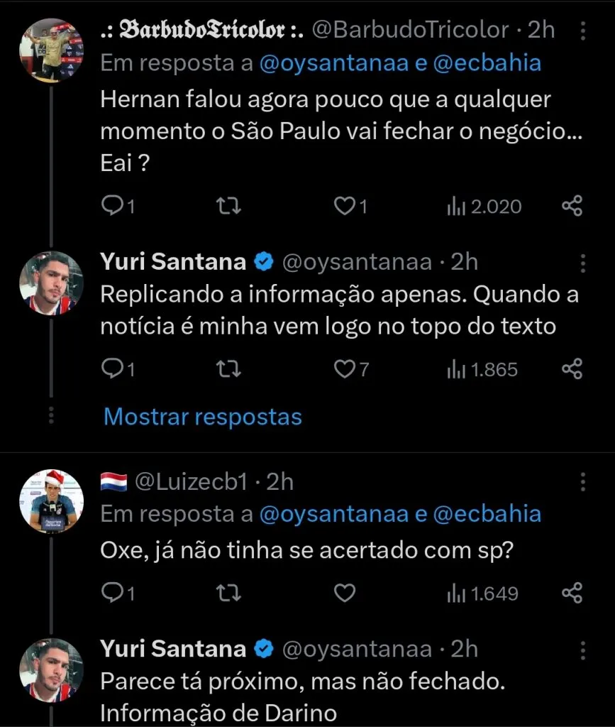 Repercussão via Twitter