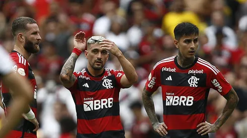 Arrascaeta, Pulgar e Léo Pereira. (Photo by Wagner Meier/Getty Images)