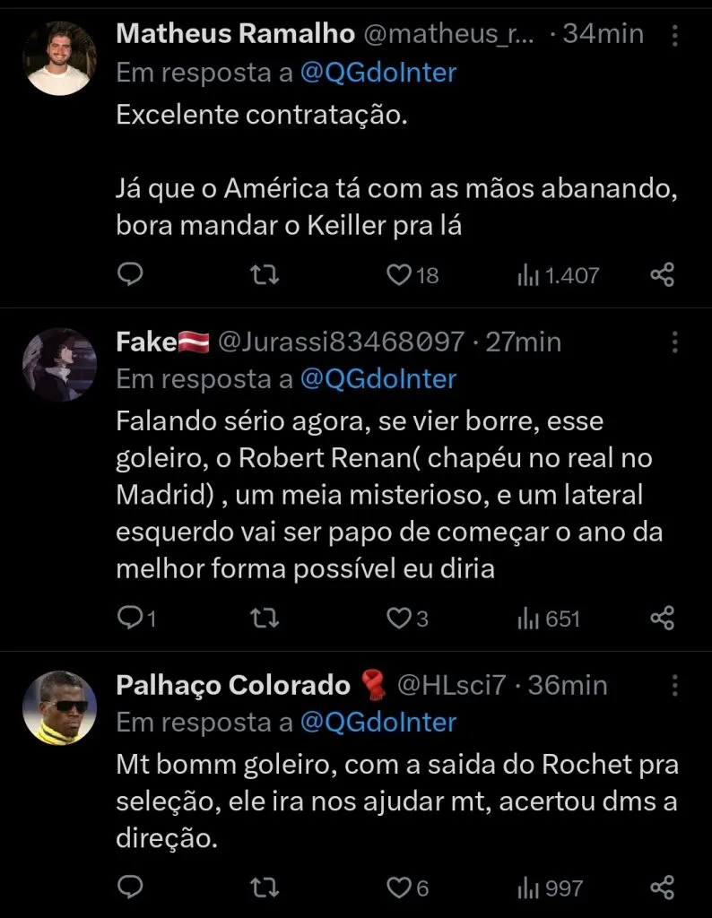Repercussão via Twitter