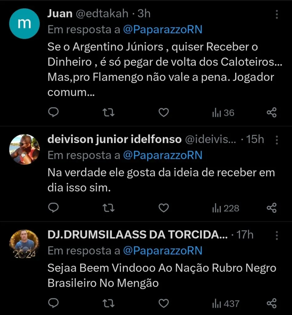 Repercussão via Twitter
