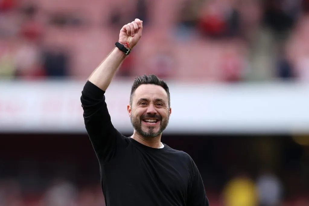 Roberto De Zerbi pelo Brighton. (Photo by Julian Finney/Getty Images)