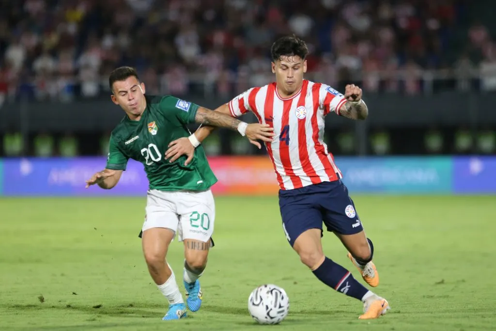 Espinoza em ação pelo Paraguai. (Photo by Christian Alvarenga/Getty Images)