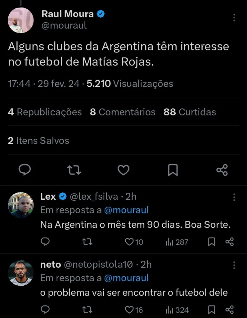 Repercussão via Twitter