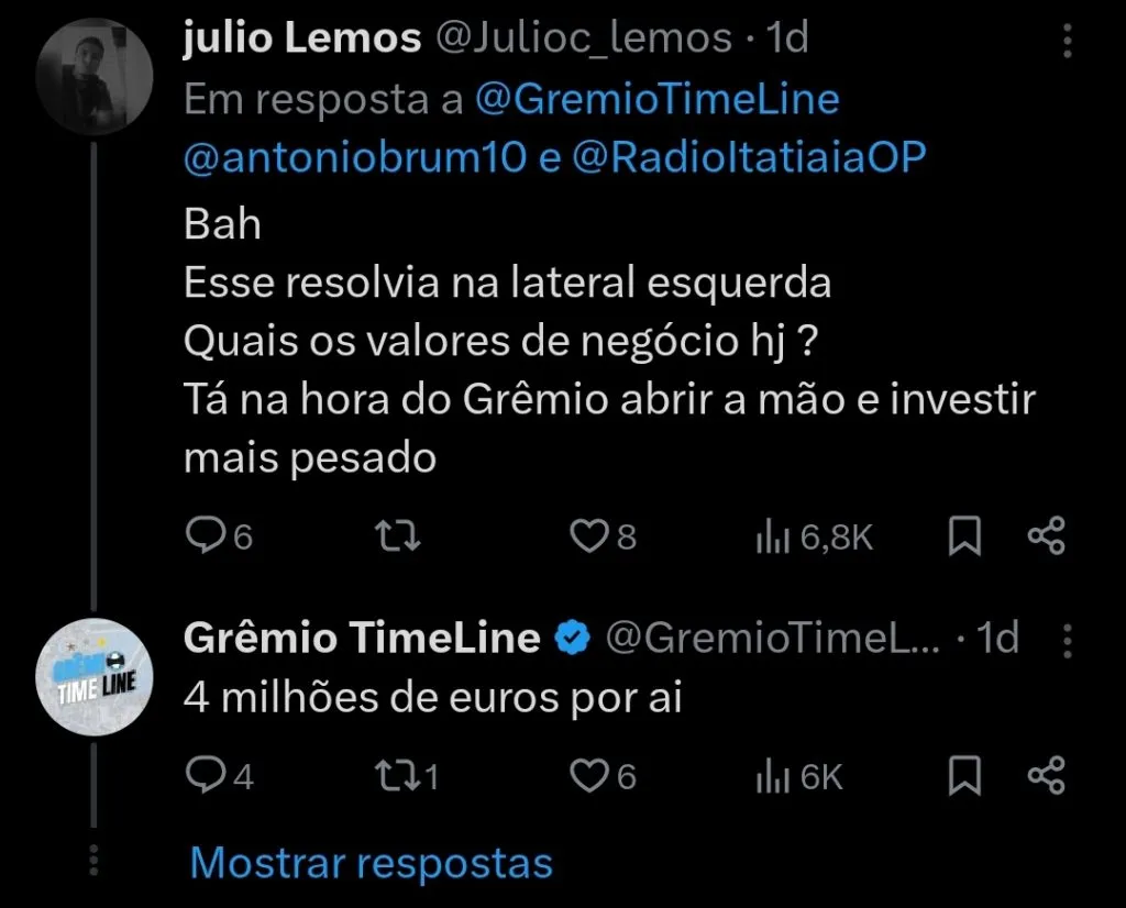 Repercussão via Twitter