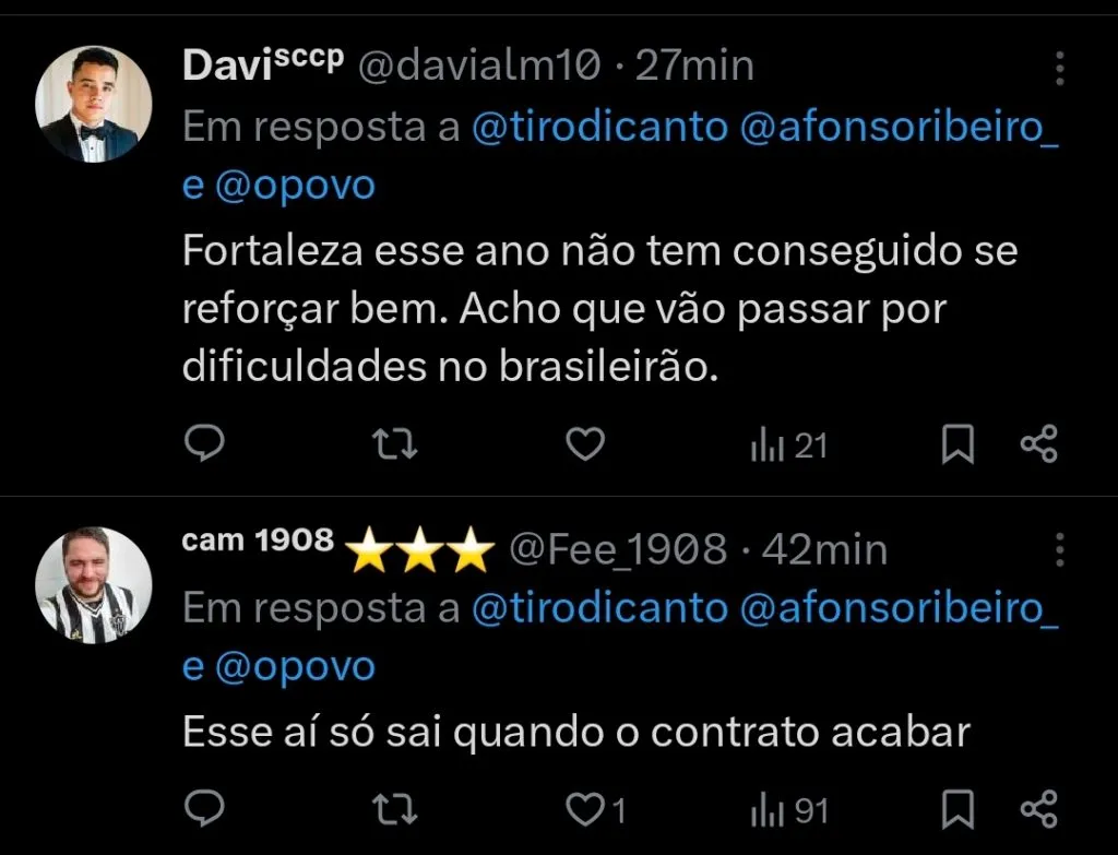 Repercussão via Twitter