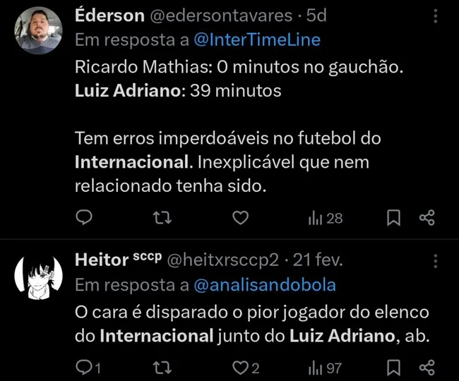 Repercussão via Twitter