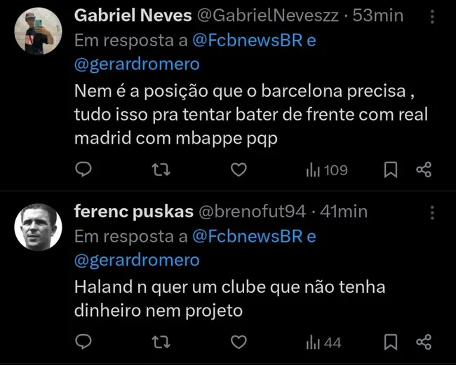 Repercussão via Twitter