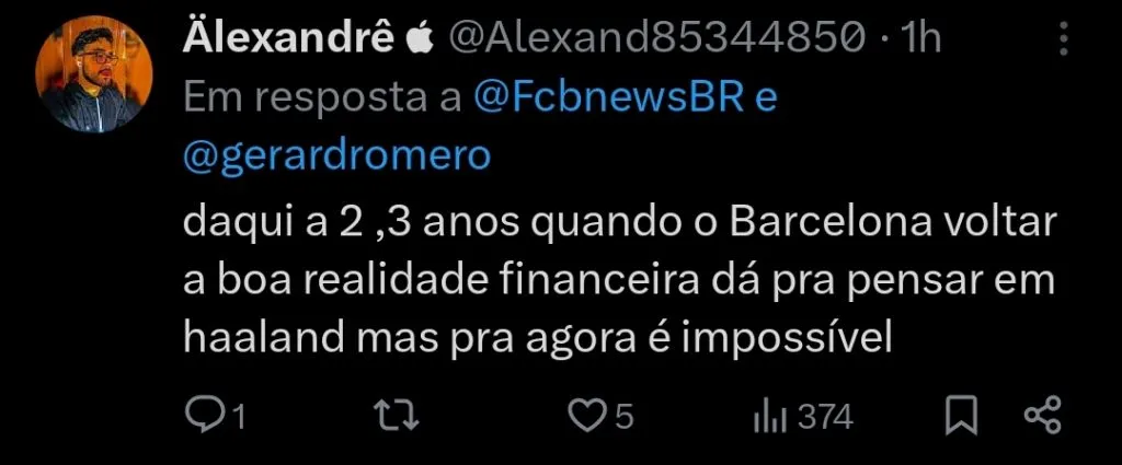Repercussão via Twitter