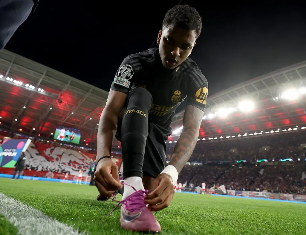 Rodrygo pelo Real Madrid. (Photo by Alexander Hassenstein/Getty Images)
