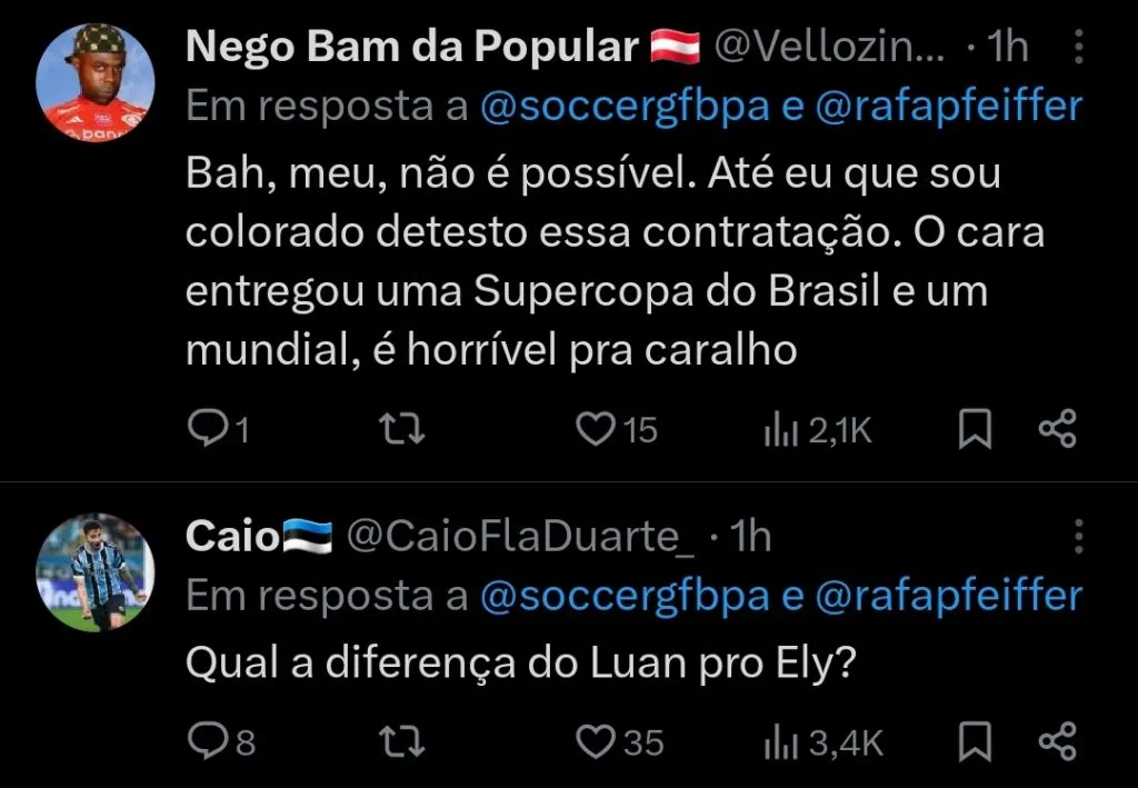 Repercussão via Twitter