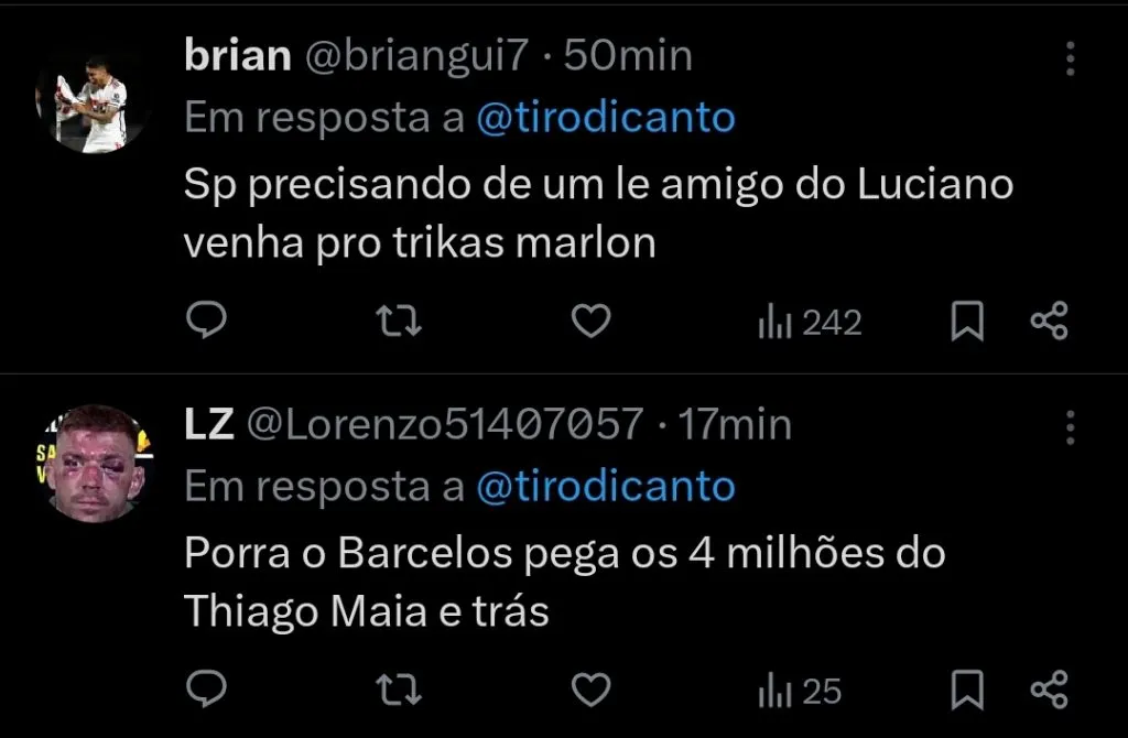 Repercussão via Twitter