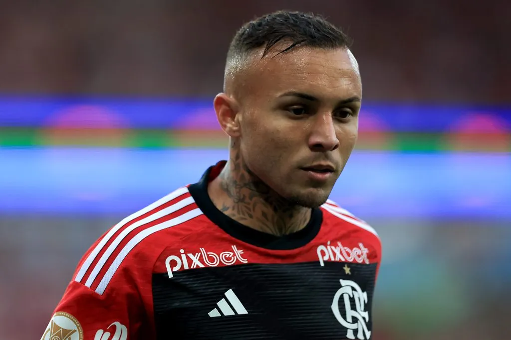 Everton Cebolinha em ação no Flamengo. Foto: Buda Mendes/Getty Images