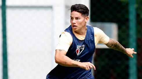 James Rodríguez vem trabalhando forte no São Paulo (Foto: Divulgação/São Paulo)